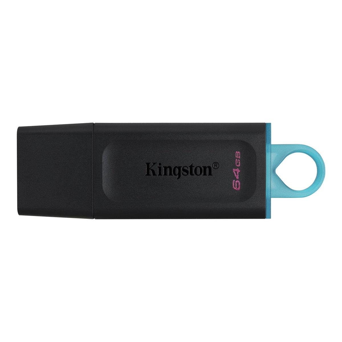 Kingston (USB) 3.2 Gen 1 Flash Drive 64GB Black & Teal-www.firsthelptech.ie