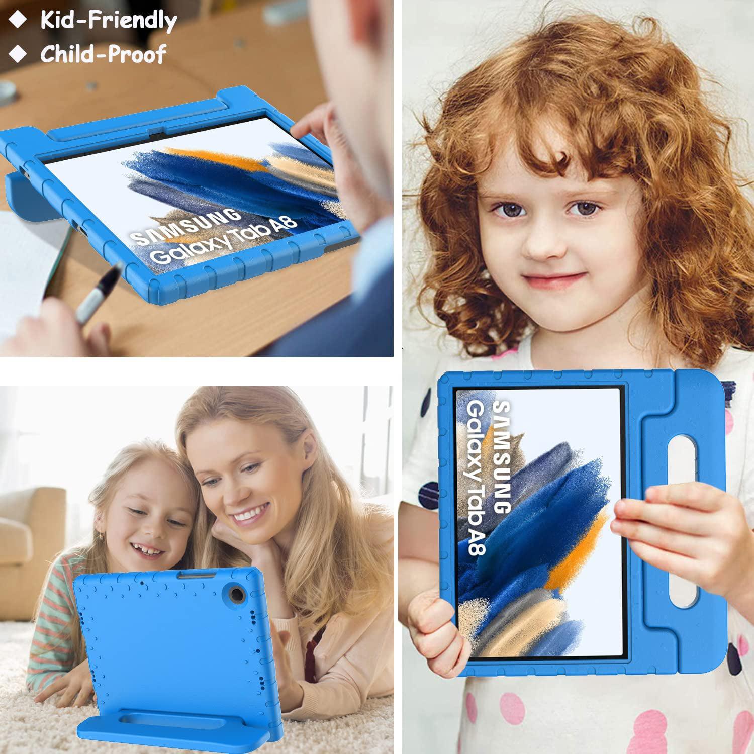 For Samsung Galaxy Tab A8 10.5 2021 Kids Case Shockproof Cover With Stand - Blue-www.firsthelptech.ie