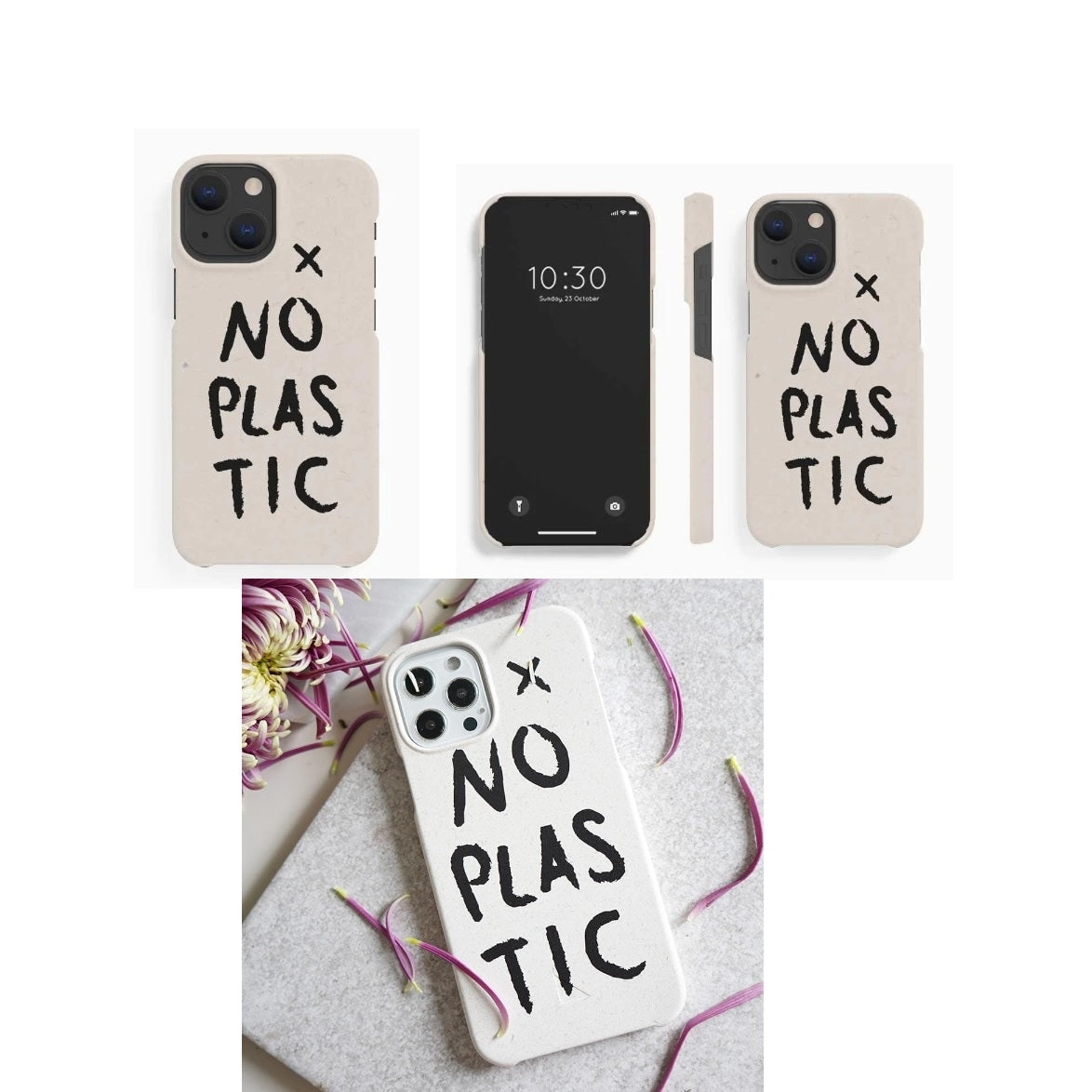For Apple iPhone 13 (6.1") Plant Based No Plastic Vanilla White Case-www.firsthelptech.ie