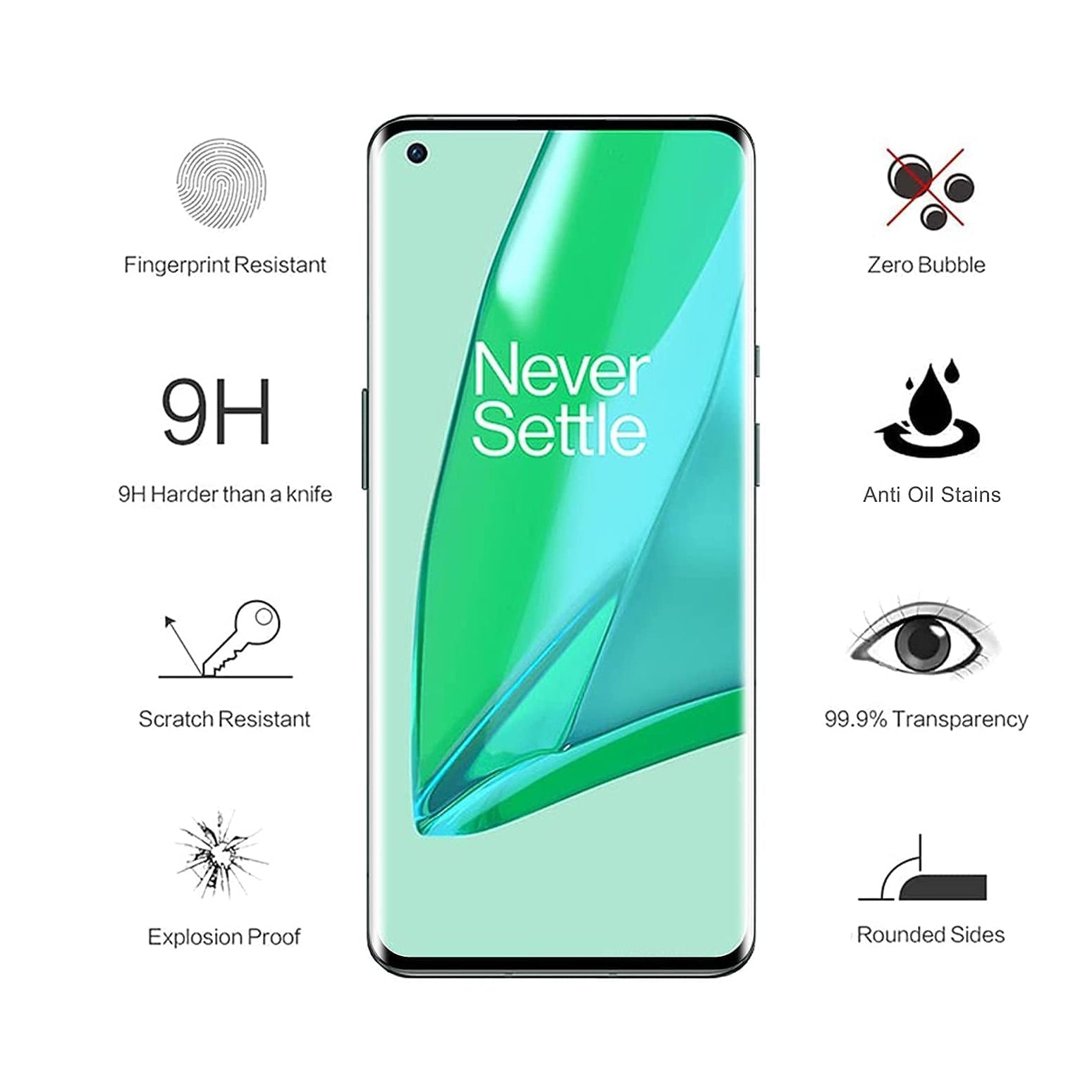 9D Full Coverage Screen Protector For OnePlus 9 Pro Tempered Glass-Tempered Glass-First Help Tech