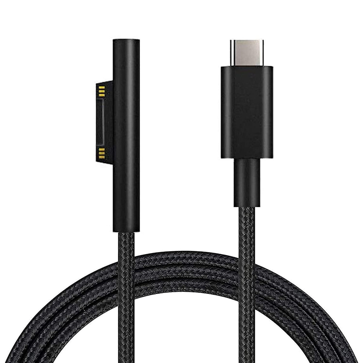 Aokus Nylon Braided Type-C to Surface Charging Cable 1m Black-www.firsthelptech.ie