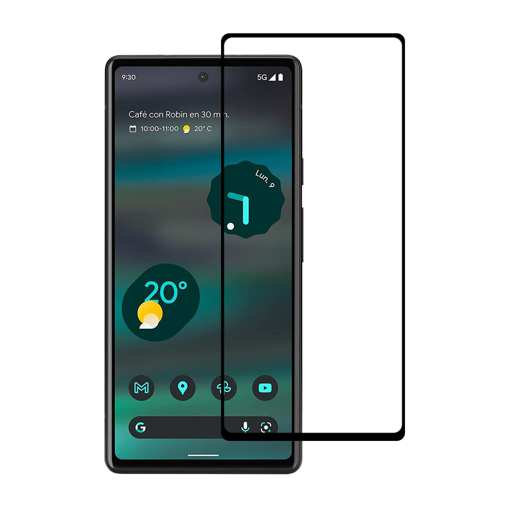 For Google Pixel 6a Full Coverage 9D Tempered Glass-www.firsthelptech.ie