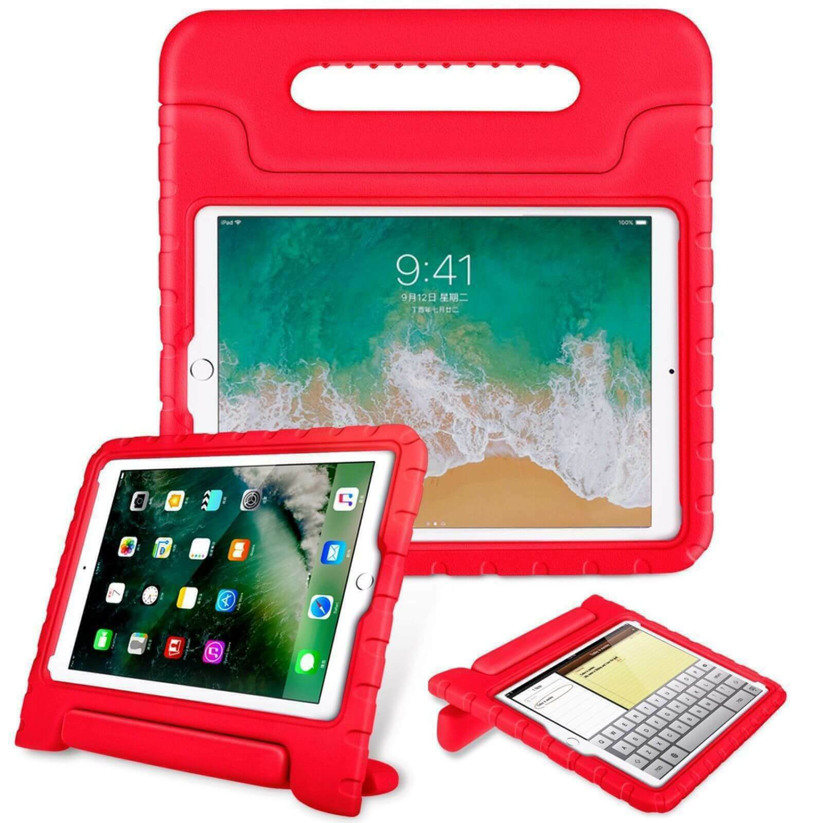 For Apple iPad 10.2" 2021 (9th Gen) Kids Case Shockproof Cover With Stand Red-Cases & Covers-First Help Tech