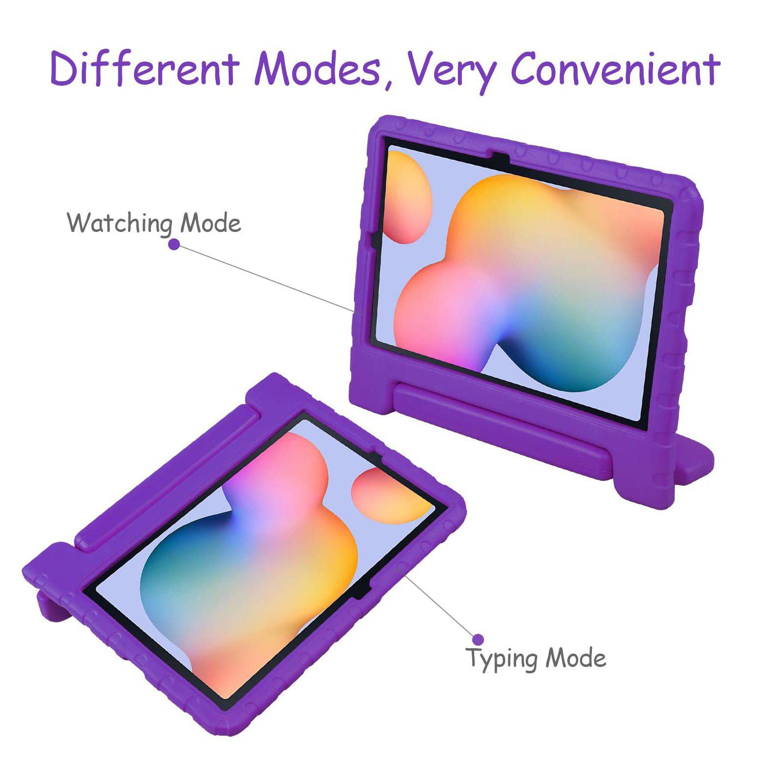 For Samsung Galaxy Tab S6 Lite 2022 Kids Case Shockproof Cover With Stand - Purple-www.firsthelptech.ie