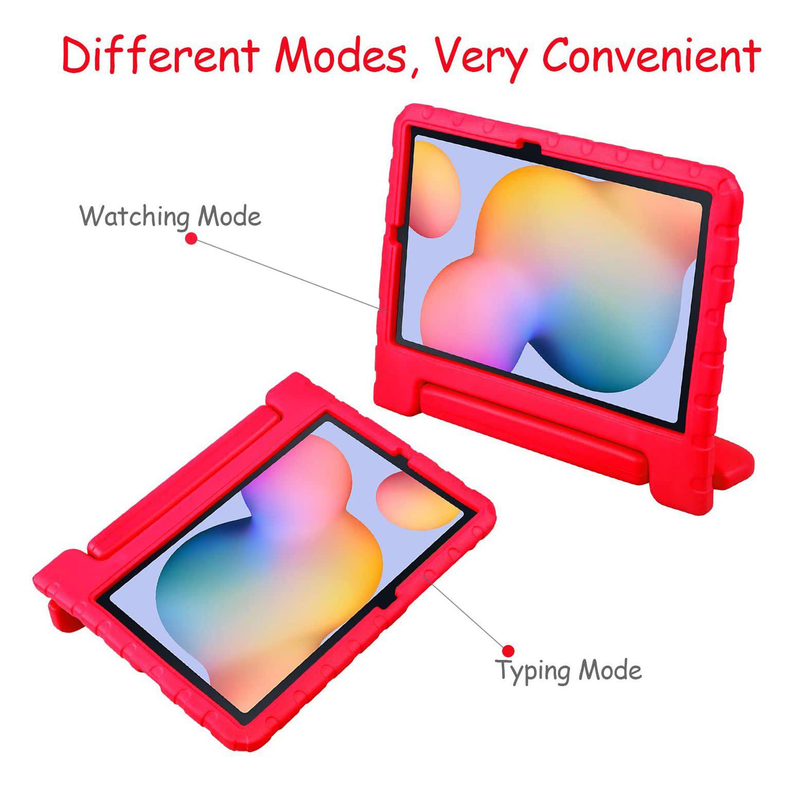 For Samsung Galaxy Tab S6 Lite 2022 Kids Case Shockproof Cover With Stand - Red-www.firsthelptech.ie