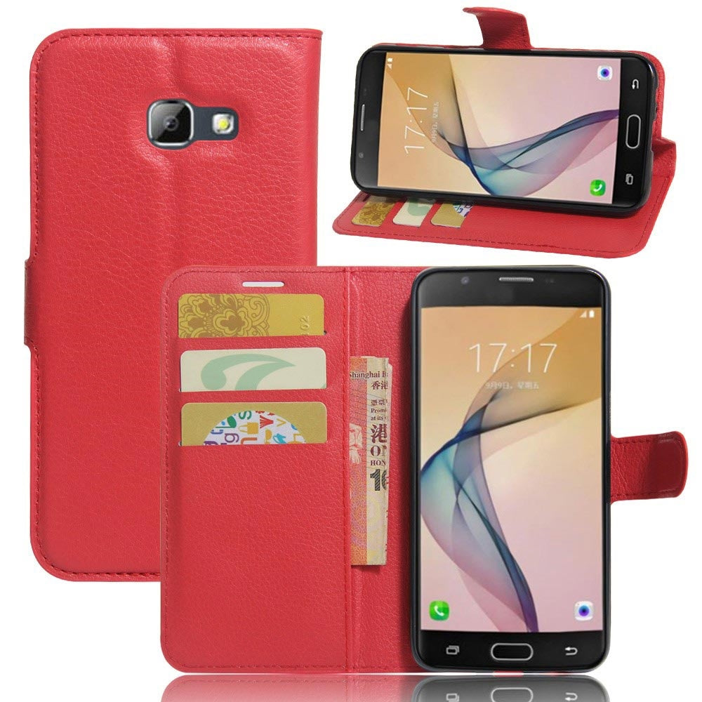 For Samsung Galaxy A22 5G Premium Aokus Wallet Case Red-www.firsthelptech.ie