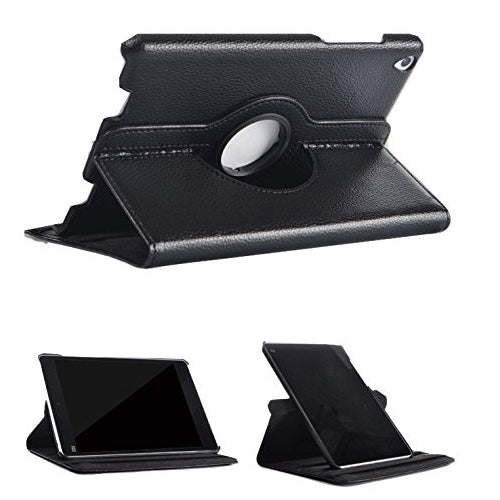 For Samsung Galaxy Tab S7 (SM-T870)/ S8 (SM-X700) 360 Rotation Wallet Case Black-www.firsthelptech.ie