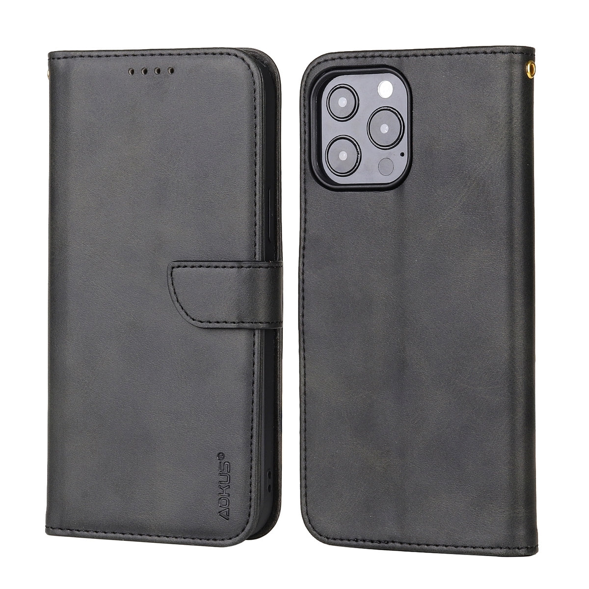 For Google Pixel 7 Aokus Premium Wallet Case Black