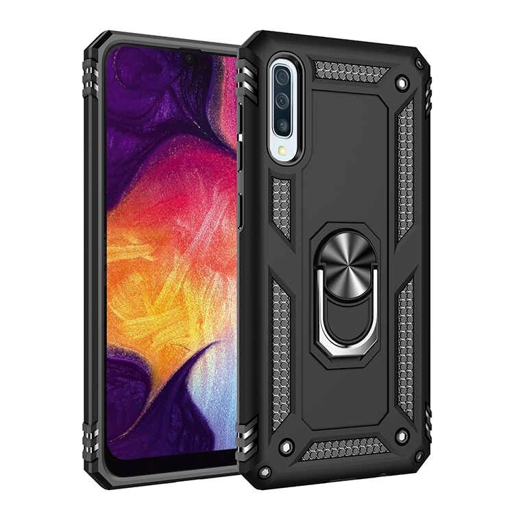 For Huawei P Smart 2020 Magnetic Car Mount Protective Ring Holder Case Black-www.firsthelptech.ie