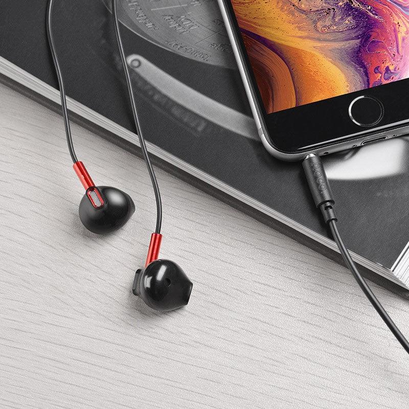 Hoco M57 Sky Sound Universal Earphone with Mic (Black)-www.firsthelptech.ie