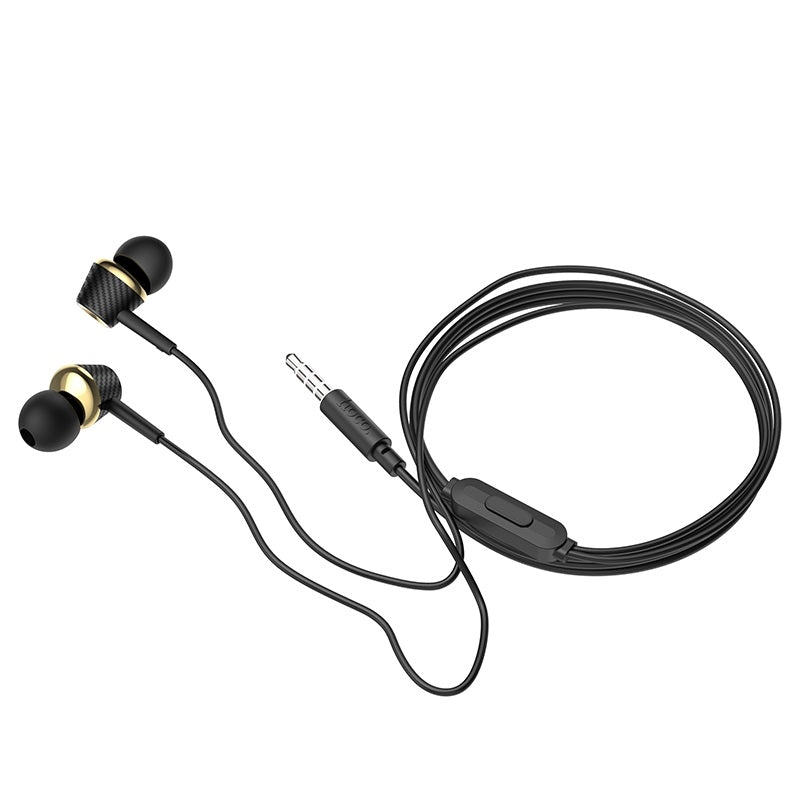Hoco M70 Graceful Universal Earphone with Mic (Black)-www.firsthelptech.ie
