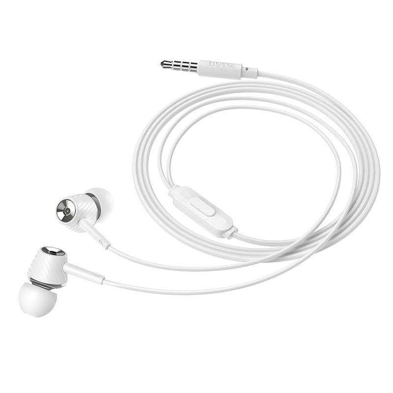 Hoco M70 Graceful Universal Earphone with Mic (White)-Earphones & Headsets-First Help Tech