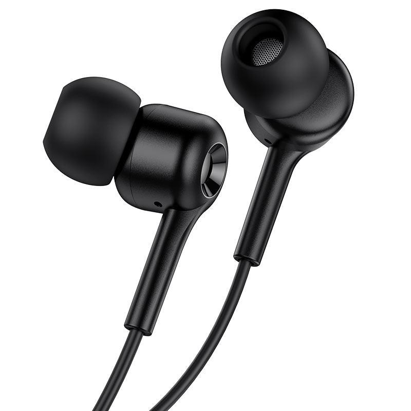 Hoco M82 La Musique Universal Wired Earphones With Microphone (Black)-www.firsthelptech.ie