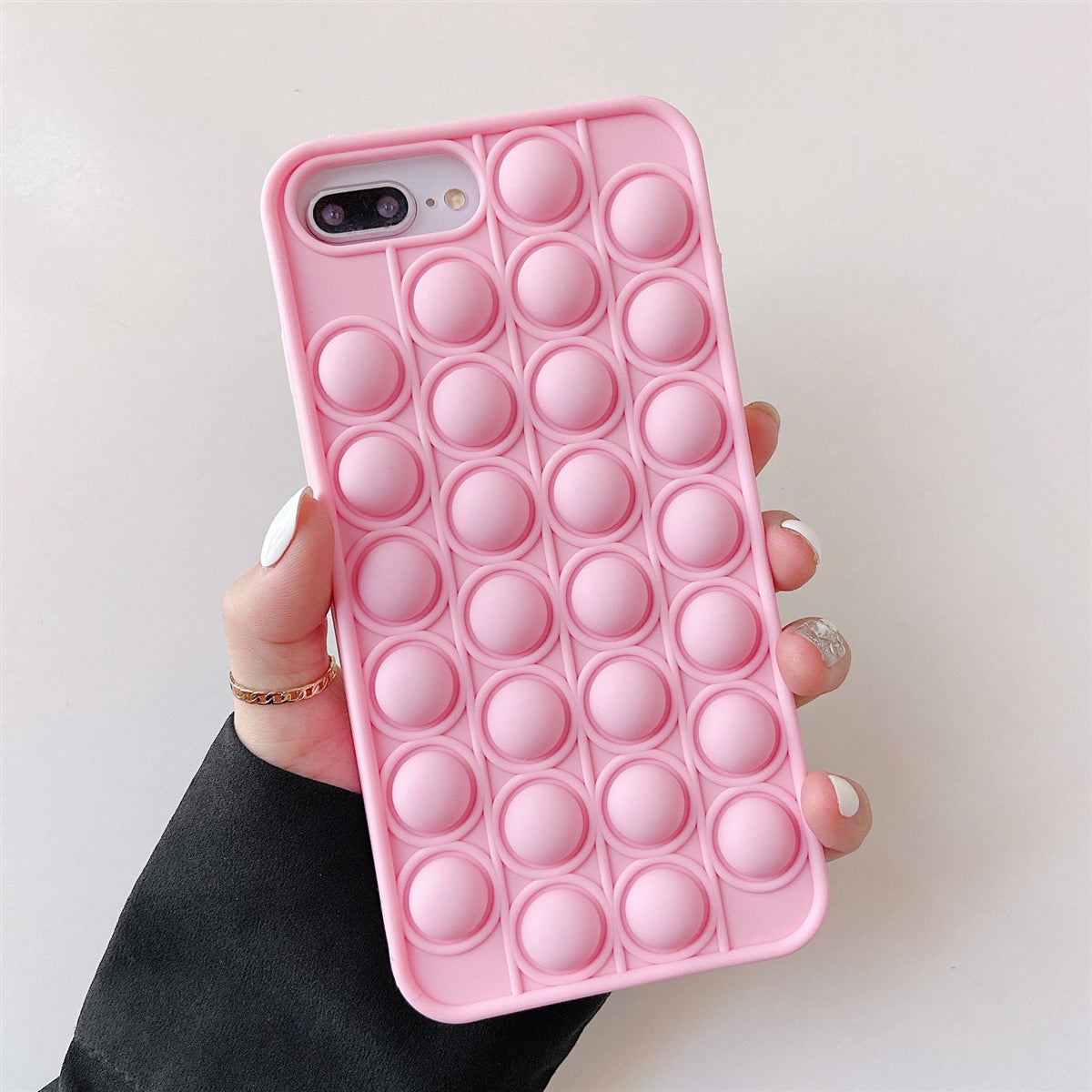 For Apple iPhone 11 Pro Max (6.5'') Push Pop Silicone Case Pink-www.firsthelptech.ie