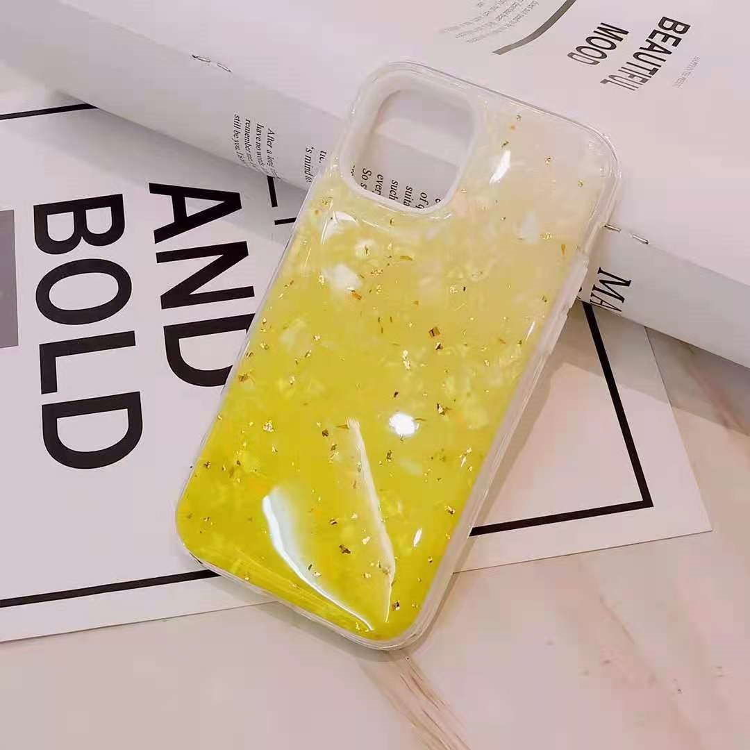 For Apple iPhone 12/12 Pro Sparkly Drop Shell Gradient Case Yellow-www.firsthelptech.ie