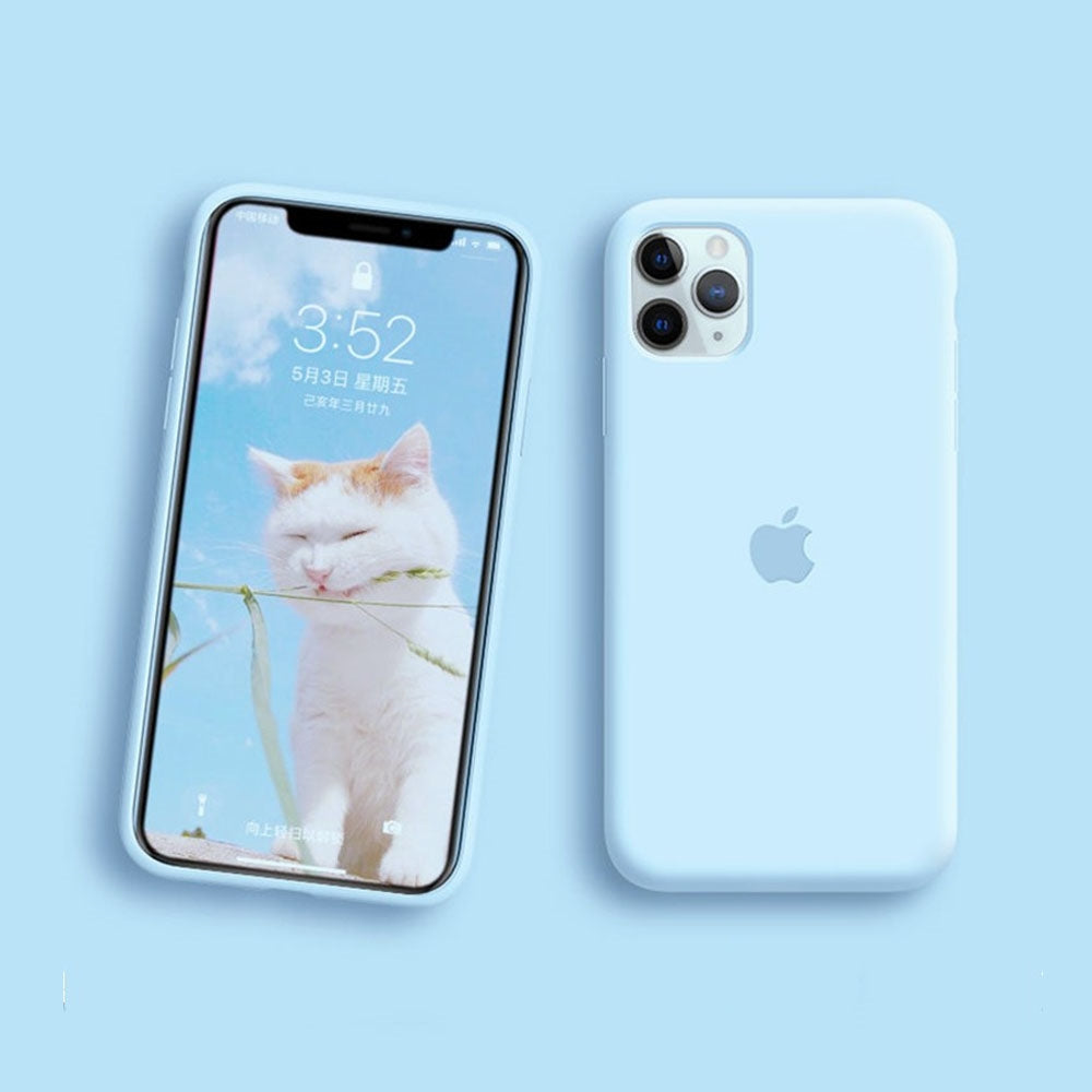 For Apple iPhone 13 Pro 6.1'' Liquid Silicone Light Blue-www.firsthelptech.ie