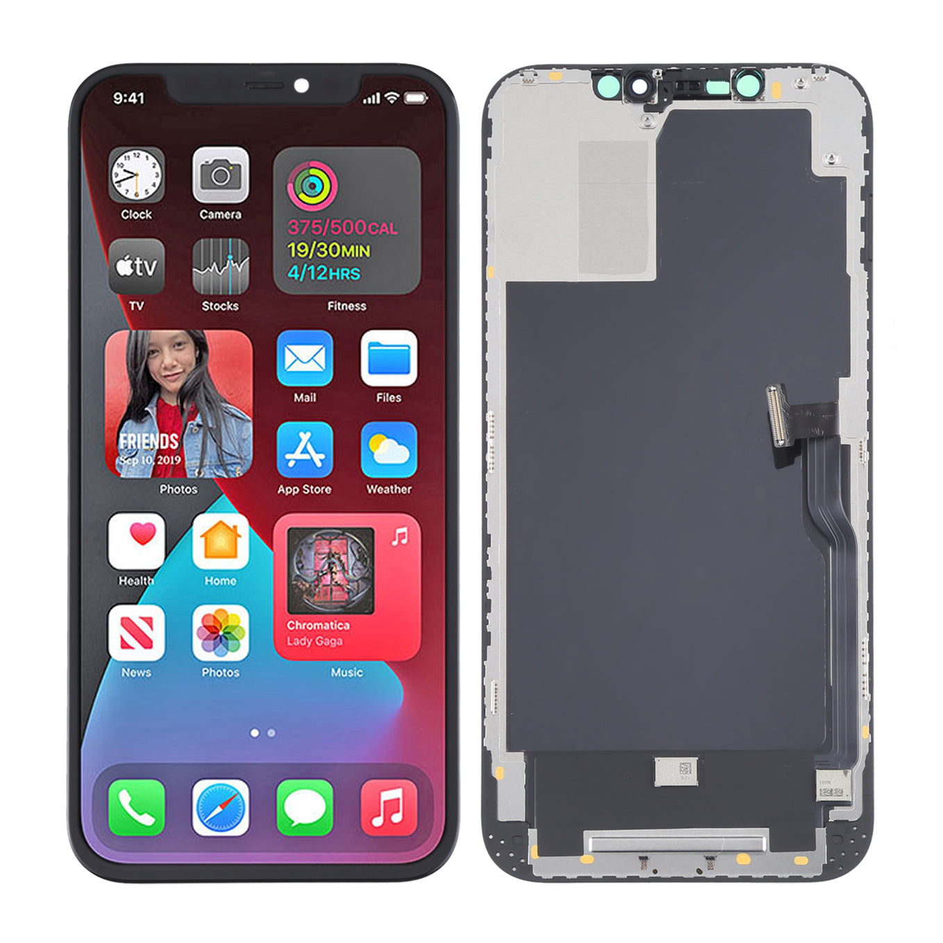 For Apple iPhone 12 Pro Max LCD Screen Replacement Black-www.firsthelptech.ie
