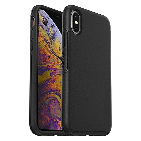 For Apple iPhone XS/X HeavyDuty Symmetry Design Case Black-www.firsthelptech.ie