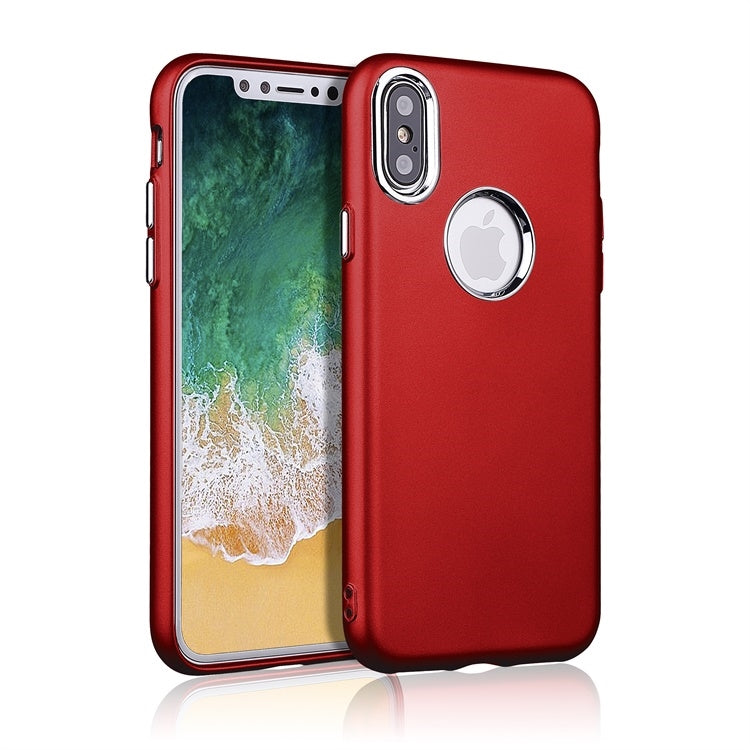 For Apple iPhone XS/X Rubber TPU Case With Metal Key Red-www.firsthelptech.ie