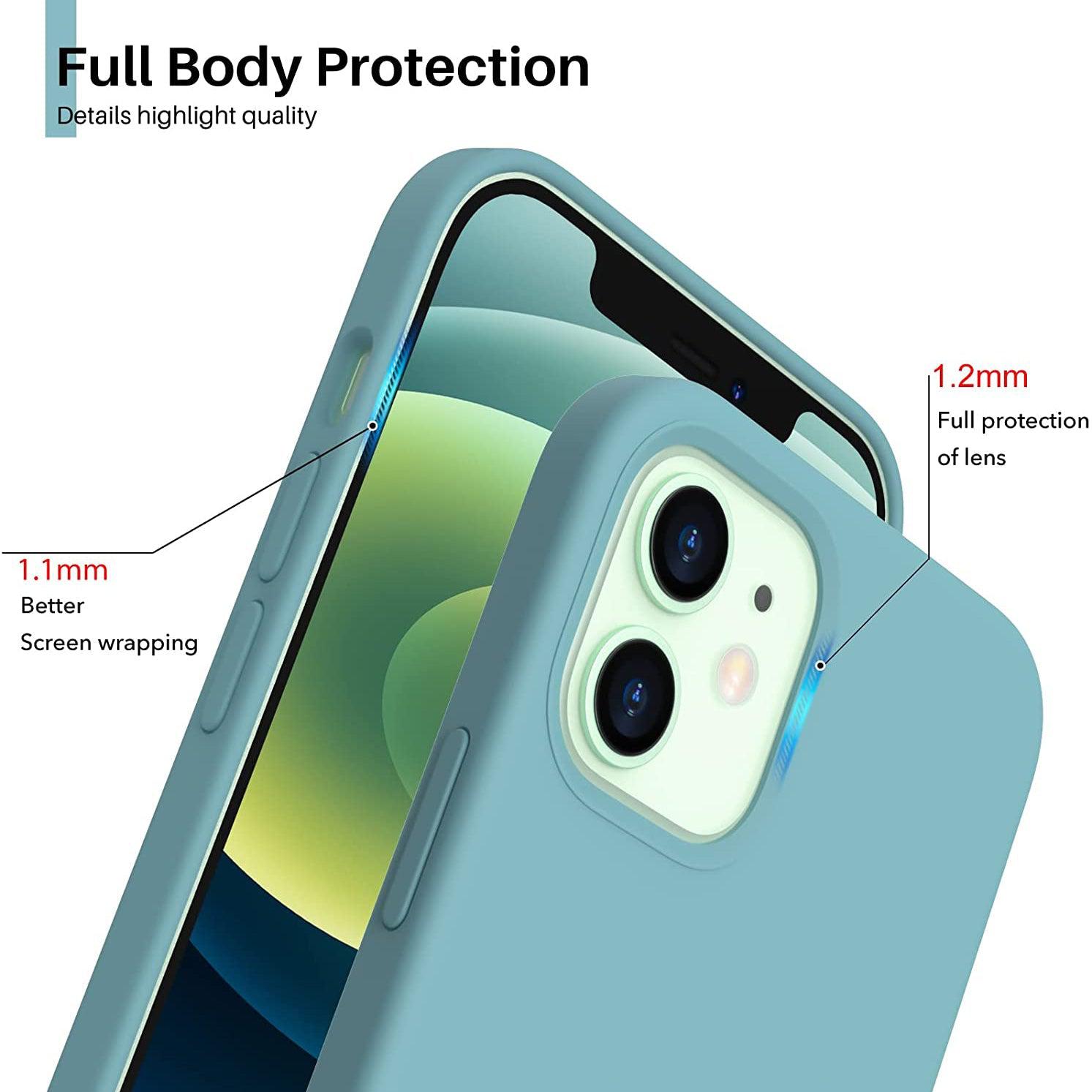 Liquid Silicone Case For Apple iPhone 12 Mini Luxury Thin Phone Cover Cactus-www.firsthelptech.ie