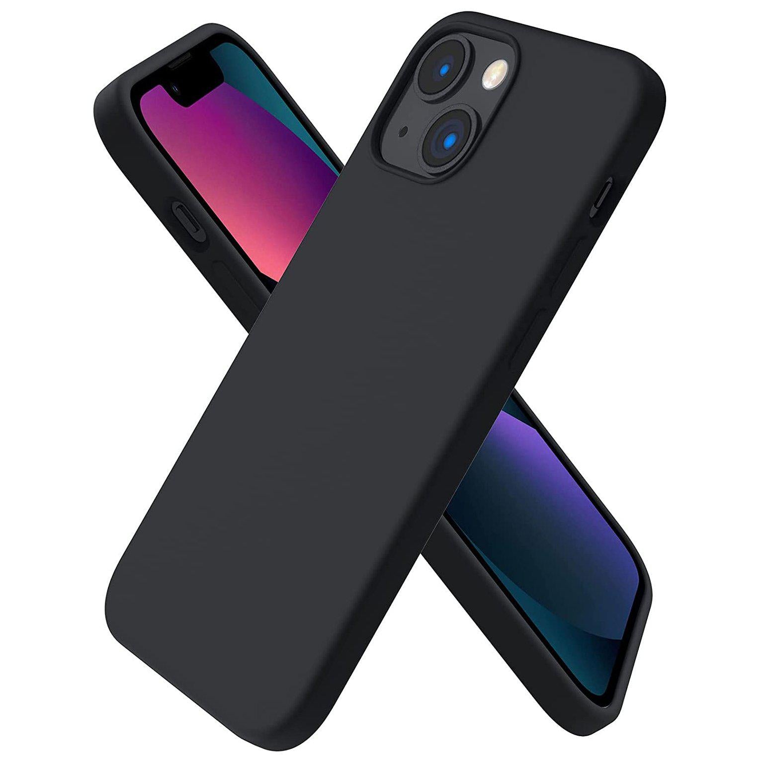 Liquid Silicone Case For Apple iPhone 13 Mini Luxury Shockproof Phone Cover Black-Cases & Covers-First Help Tech