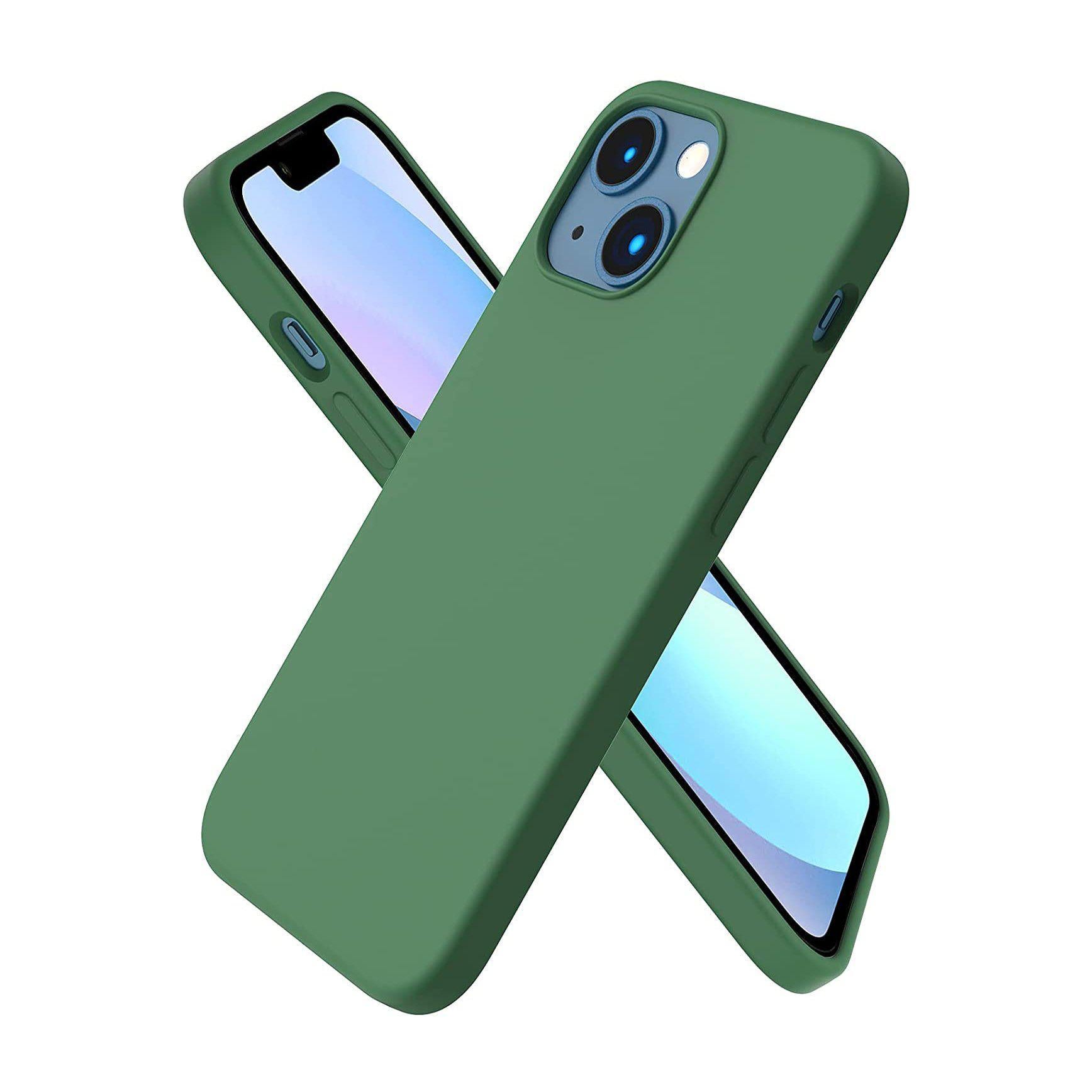 Liquid Silicone Case For Apple iPhone 13 Mini Luxury Shockproof Phone Cover Green-Cases & Covers-First Help Tech