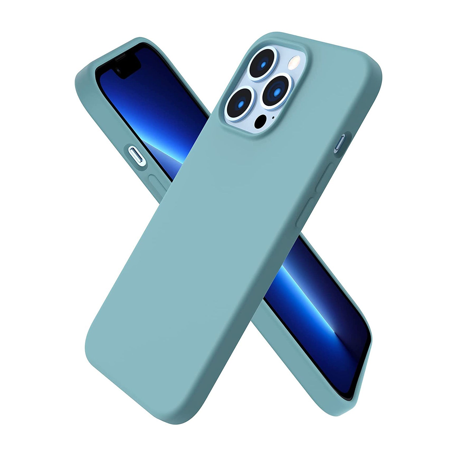 Liquid Silicone Case For Apple iPhone 13 Pro Luxury Shockproof Phone Cover - Cactus-www.firsthelptech.ie