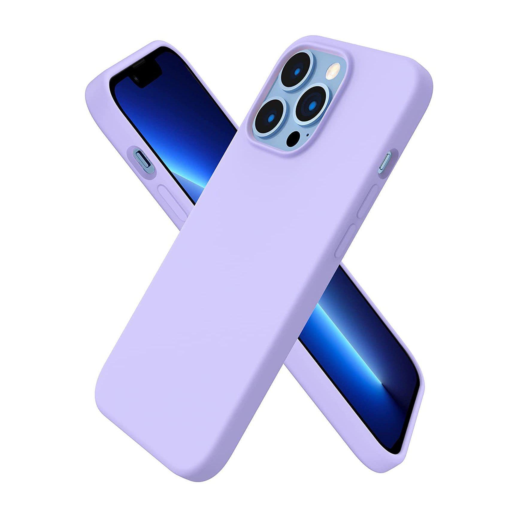 Liquid Silicone Case For Apple iPhone 13 Pro Luxury Shockproof Phone Cover - Lilac Purple-Cases & Covers-First Help Tech