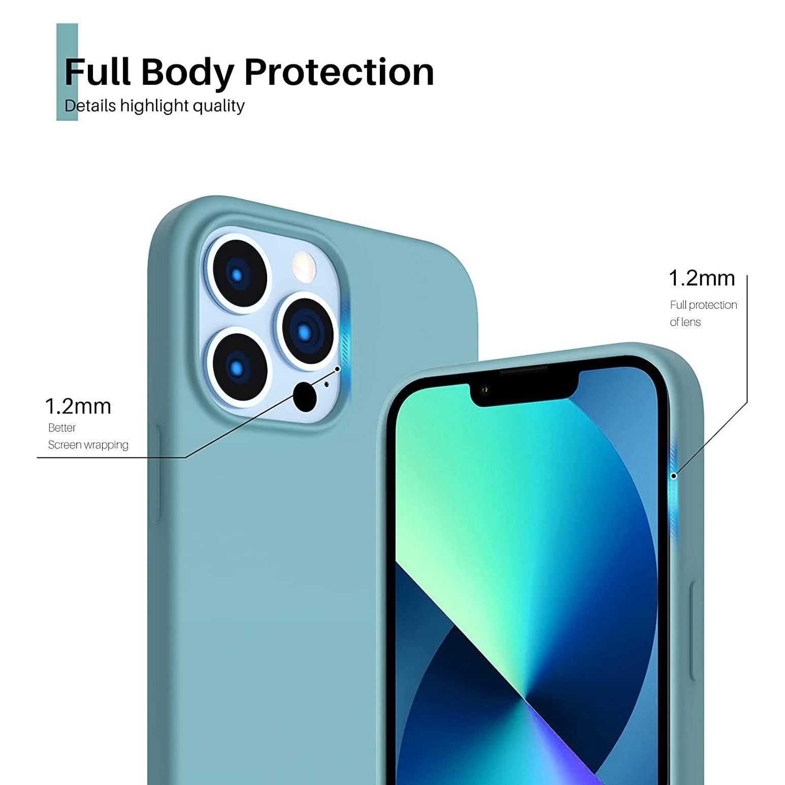 Liquid Silicone Case For Apple iPhone 13 Pro Max Luxury Shockproof Phone Cover - Cactus-www.firsthelptech.ie