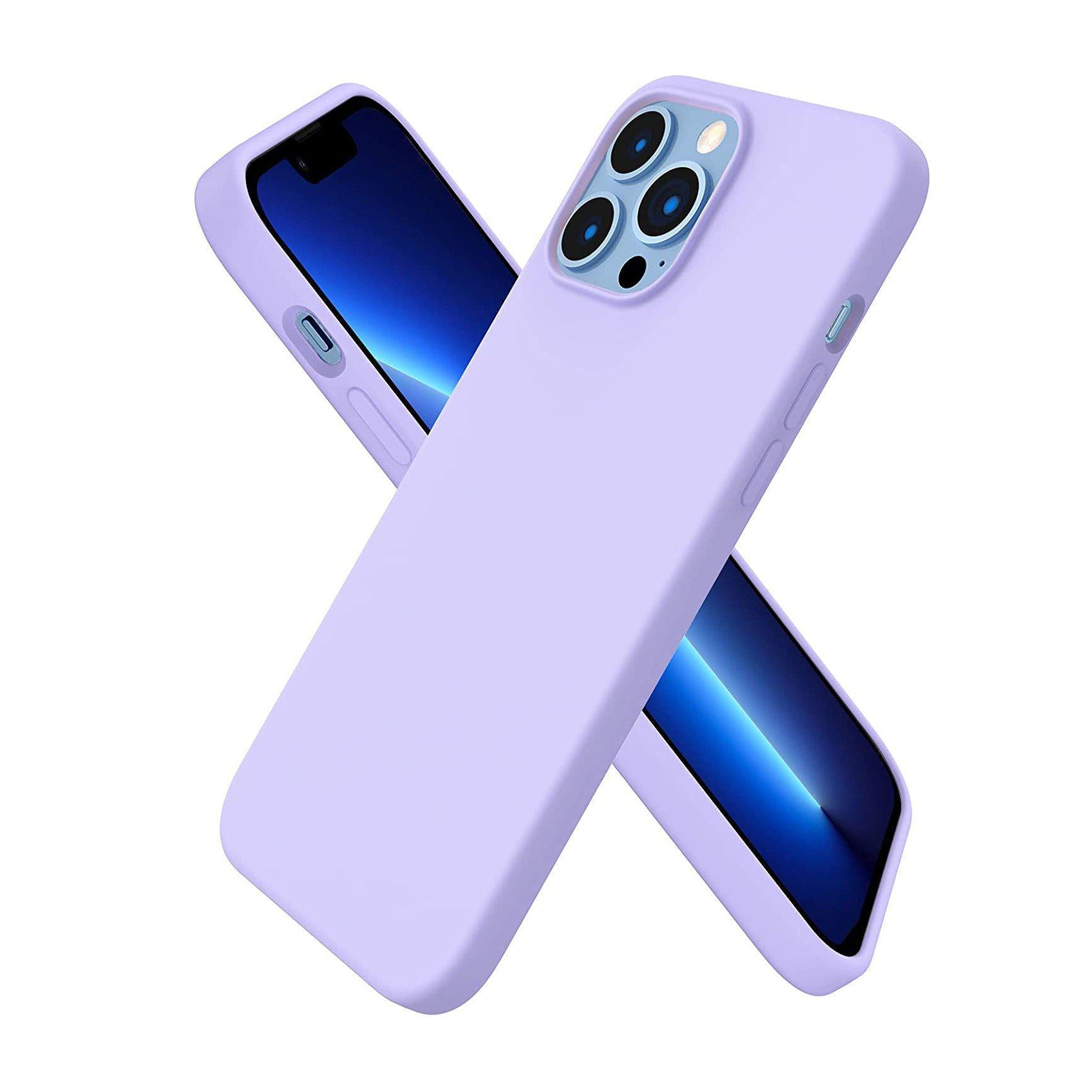 Liquid Silicone Case For Apple iPhone 13 Pro Max Luxury Shockproof Phone Cover - Lilac Purple-Cases & Covers-First Help Tech