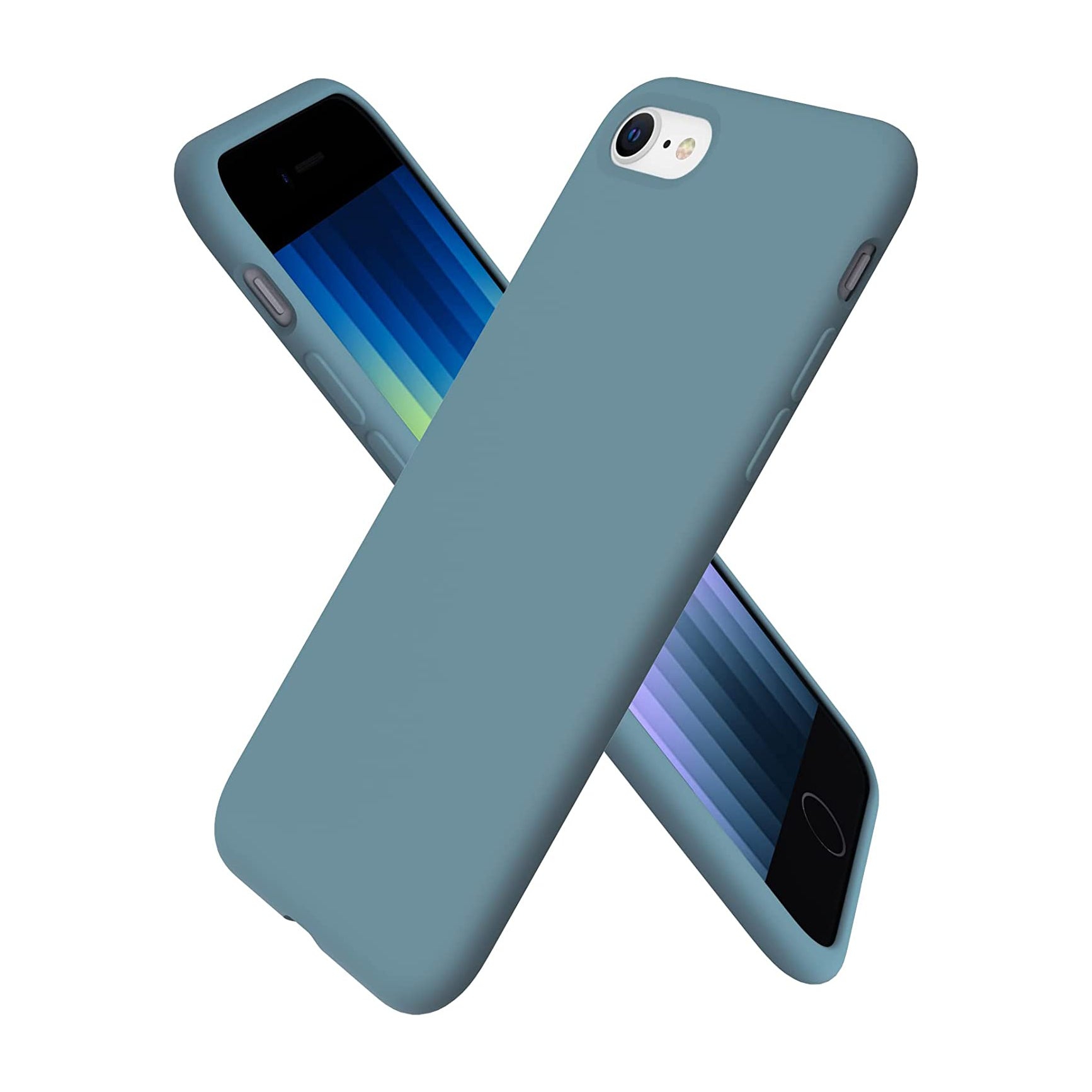 Liquid Silicone Case For Apple iPhone 8 Plus / 7 Plus Luxury Thin Phone Cover Cactus-www.firsthelptech.ie