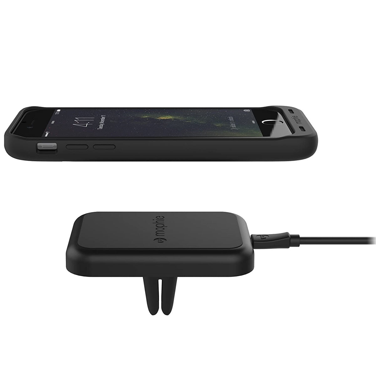 Mophie B-3452 Universal Force 2.4A Wireless Magnetic Vent Car Mount Charger Black (In Plain White Box)-www.firsthelptech.ie