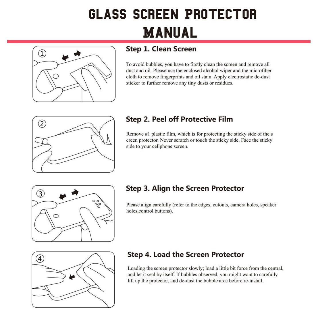 For OnePlus 7T Tempered Glass