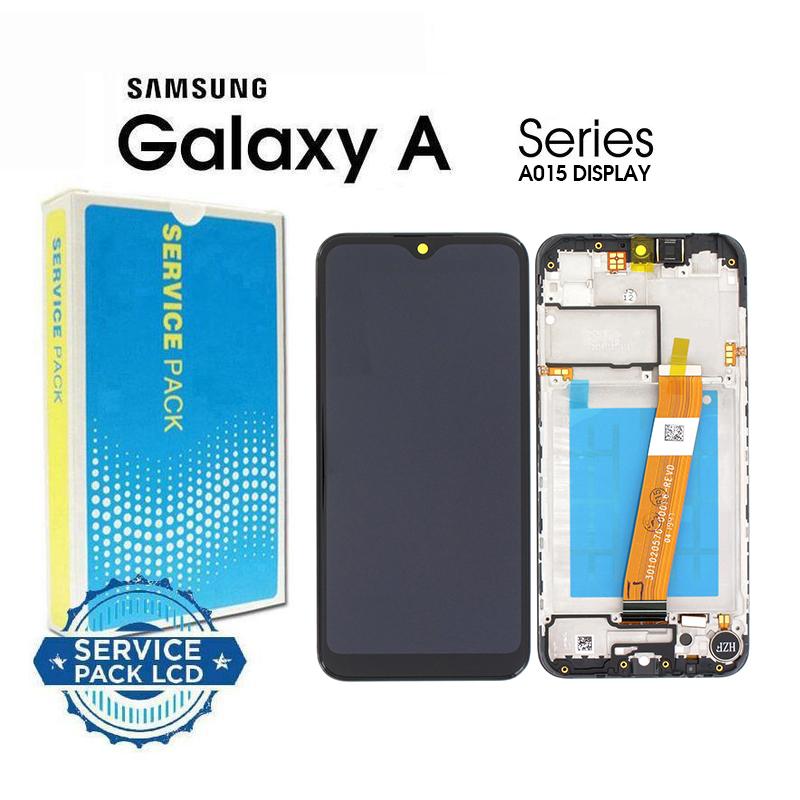 Screen Service Pack For Samsung Galaxy A01 LCD Assembly With Frame - Black