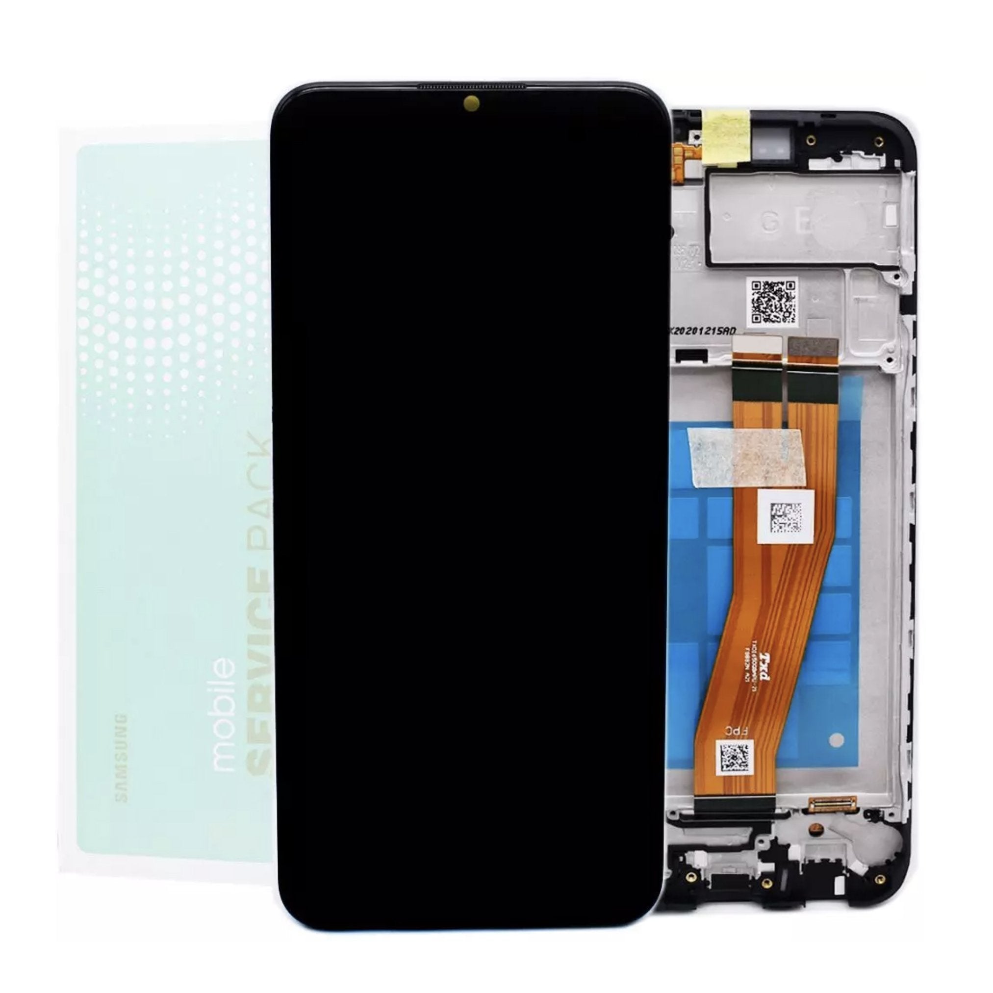 Screen Service Pack For Samsung Galaxy A02s LCD Assembly With Frame - Black