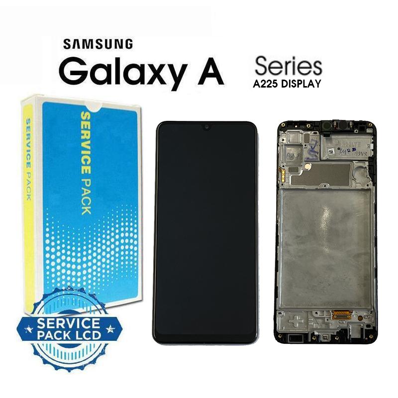 Screen Service Pack For Samsung Galaxy A22 LCD Assembly With Frame - Black