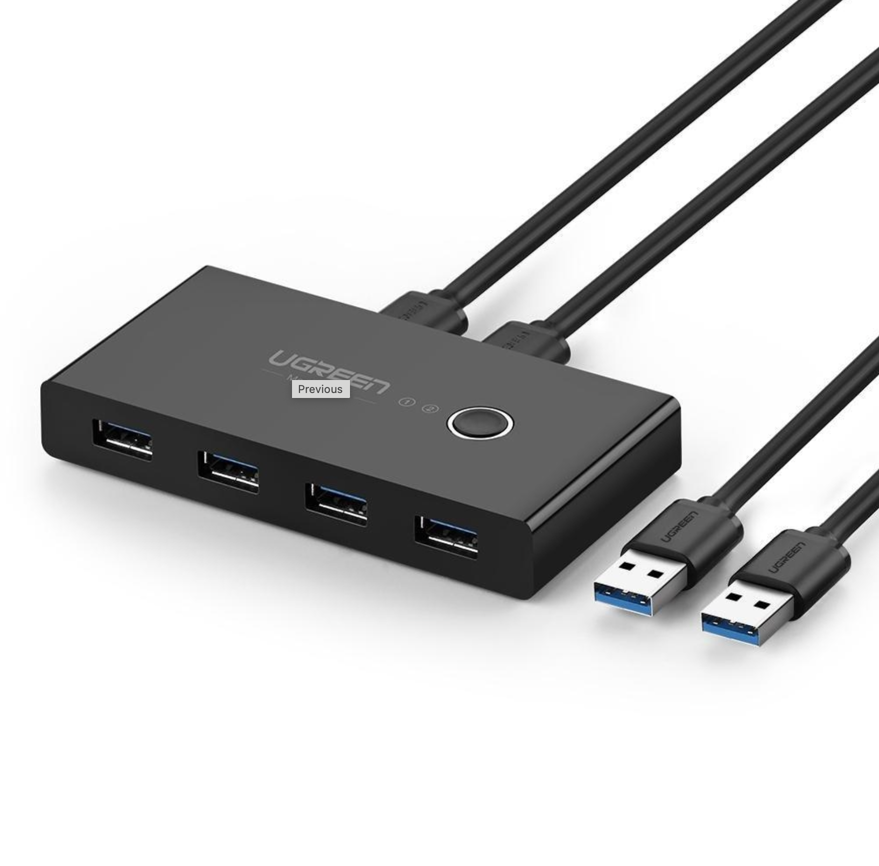 UGREEN 30768 2 In 4 Out USB 3.0 5G bps Plug and Play Sharing Switch Box-www.firsthelptech.ie