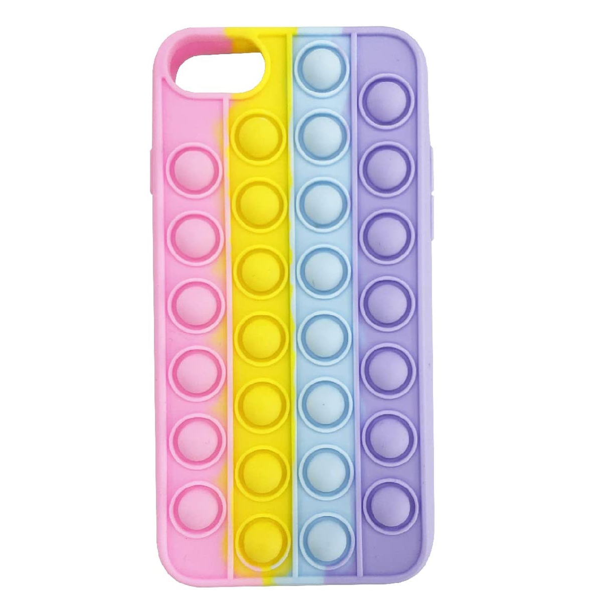 For Apple iPhone 12 Pro Max (6.7") Push Pop Silicone Case Rainbow-www.firsthelptech.ie