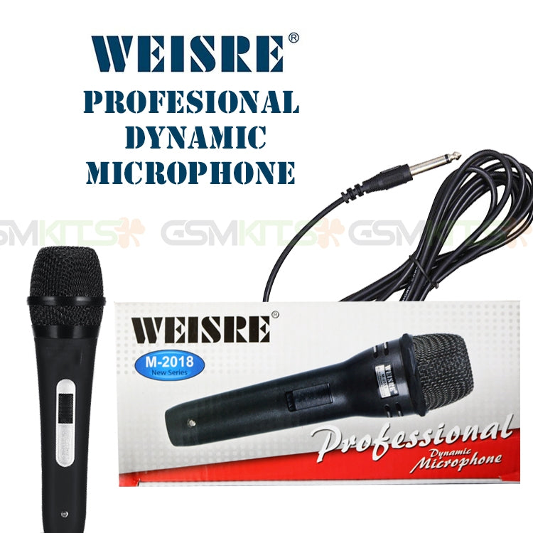 WEISRE M-2018 Professional Dynamic Wired Microphone-www.firsthelptech.ie