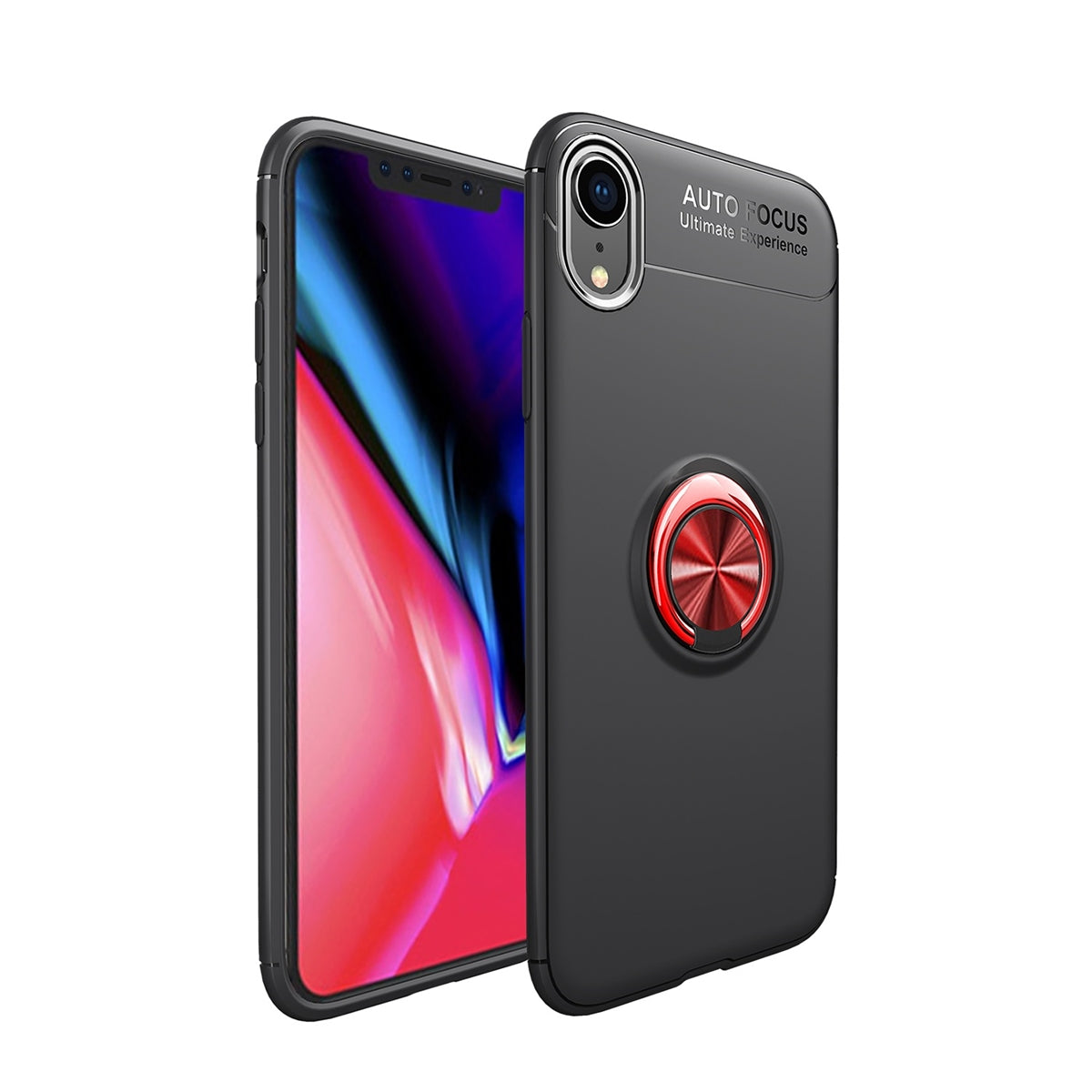 For Xiaomi Redmi Note 5 Autofocus 360 Shockproof Case With Ring Holder Red-www.firsthelptech.ie