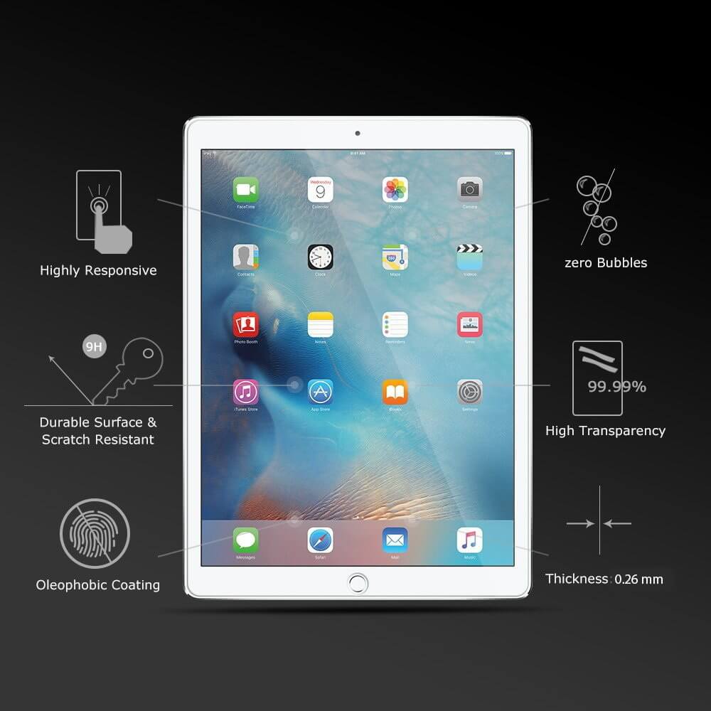 For Apple iPad 10.2" 2019 Tempered Glass Screen Protector