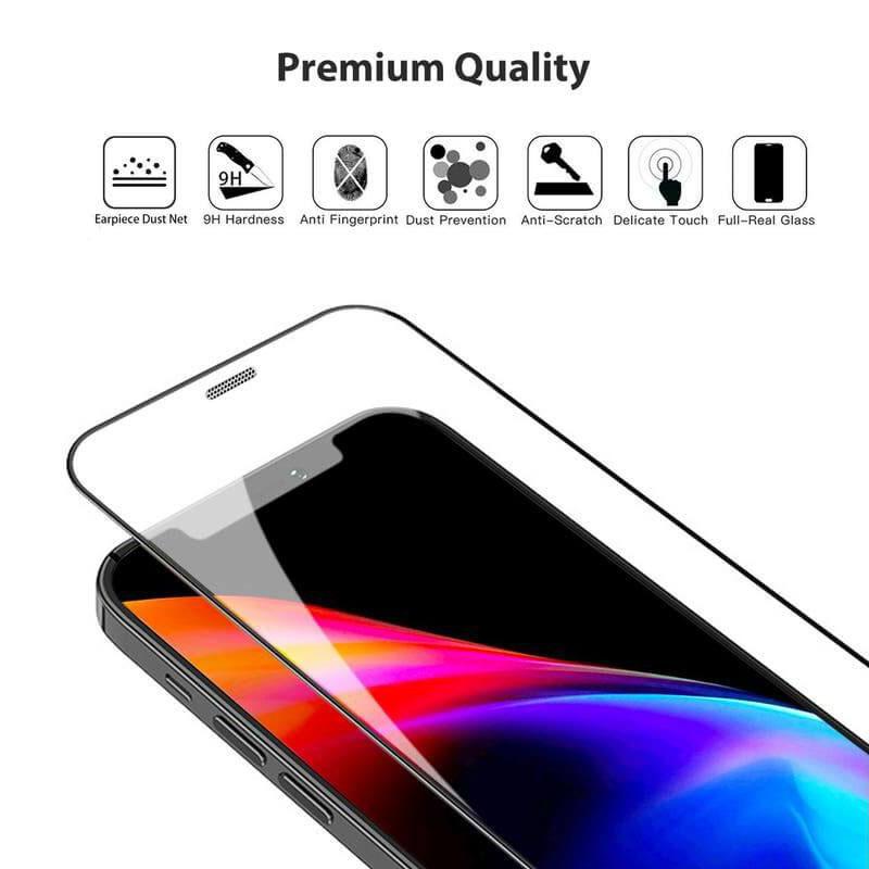 For Apple iPhone 12 Pro Max Full Coverage 9D Tempered Glass