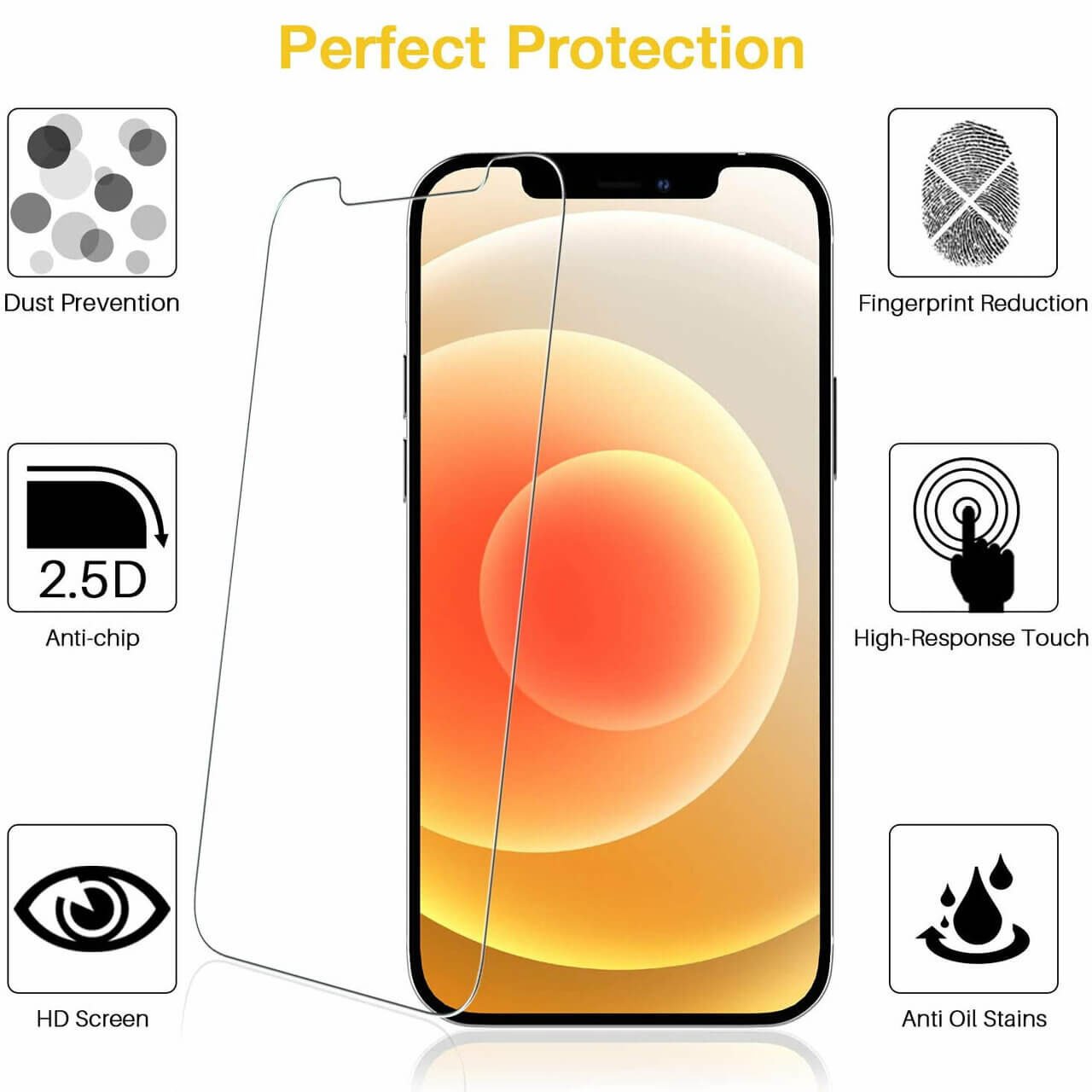For Apple iPhone 12 Pro Max Tempered Glass / Screen Protector