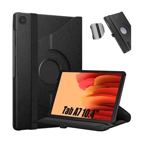 For Samsung Galaxy Tab A7 10.4" (T500/T505) Rotating Wallet Case - Black-www.firsthelptech.ie
