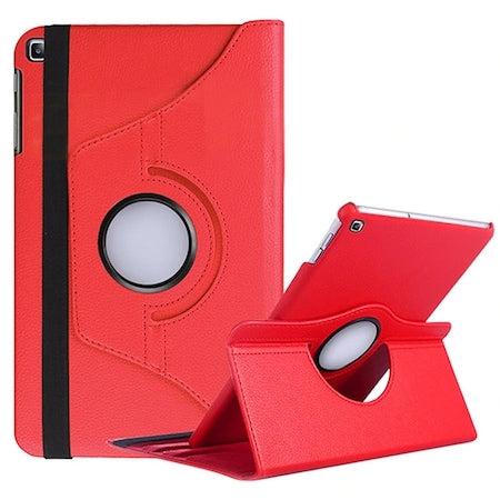 For Samsung Galaxy Tab A7 10.4" (T500/T505) Rotating Wallet Case - Red-www.firsthelptech.ie