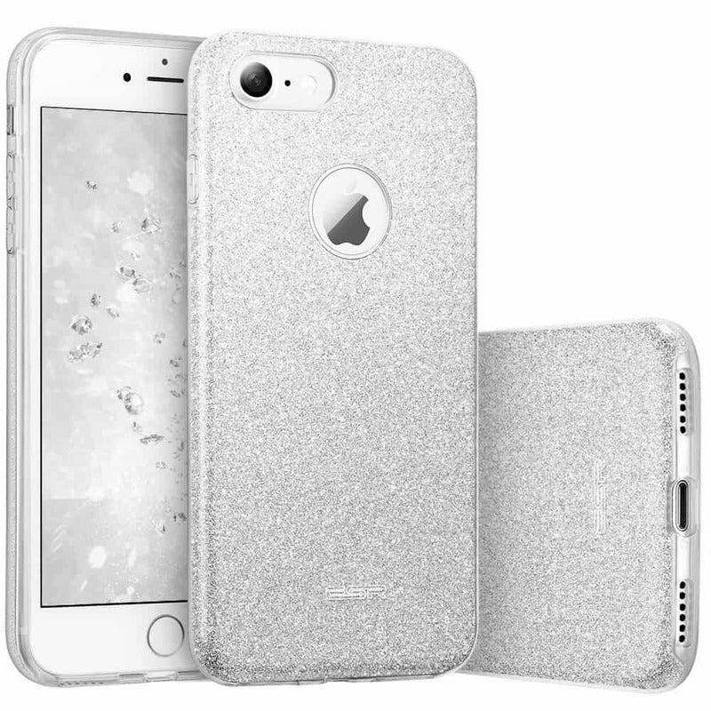 For Apple iPhone 13 Pro Glitter Diamond Gel Case Silver-www.firsthelptech.ie
