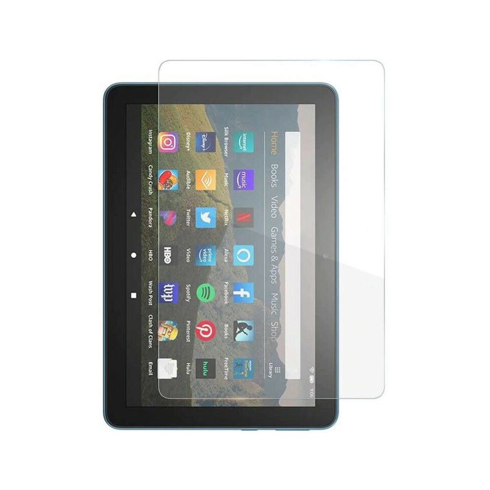 For Amazon Fire HD 8 Plus 2020 Tempered Glass Screen Protector-First Help Tech
