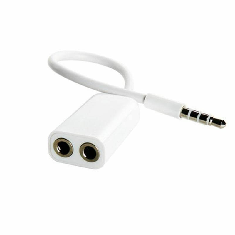 1 Male To 2 Female 3.5mm Audio Jack Earphone Adapter Splitter Cable