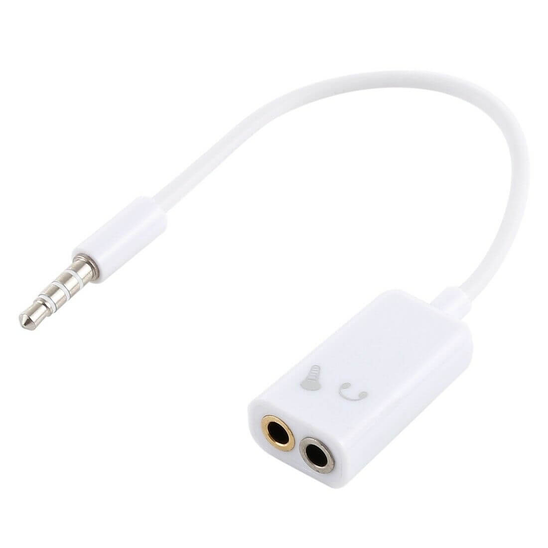 3.5mm Audio Headset Mic Y Splitter Cable Adapter TRRS to 2 TRS