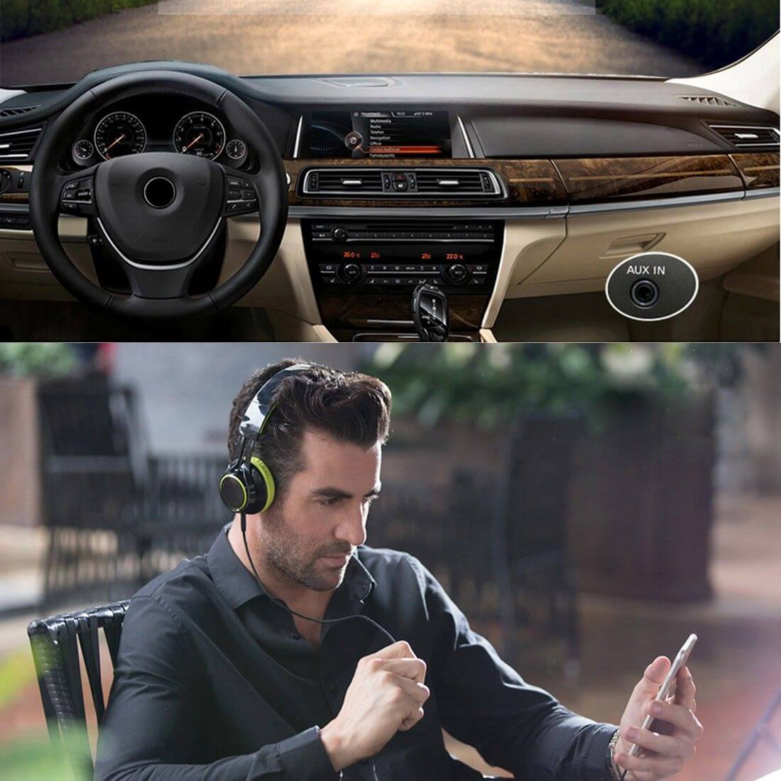 Male to Male 3.5mm Stereo Jack Aux Cable 1.5m